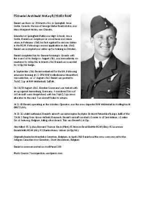 A preview of a PDF biography for McKay, Daniel Archibald